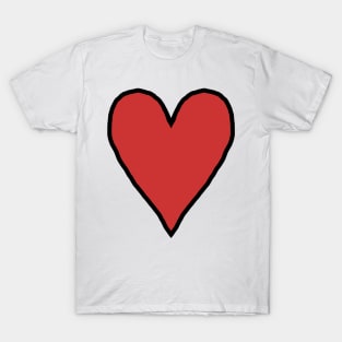 Red Heart Love for Valentines Day Graphic T-Shirt